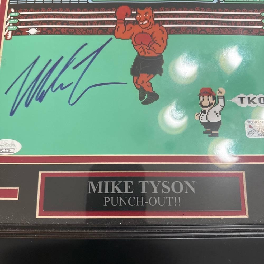 100% Authentic JSA Certified Mike Tyson Punch-Out Autographed